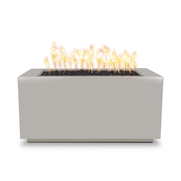 The Outdoor Plus 48 Rectangular Pismo Fire Pit, Powder Coated Metal, Spark Ignition w/Flame Sense, Liquid Propane - OPT-R4824PCRFSEN-PEW-LP