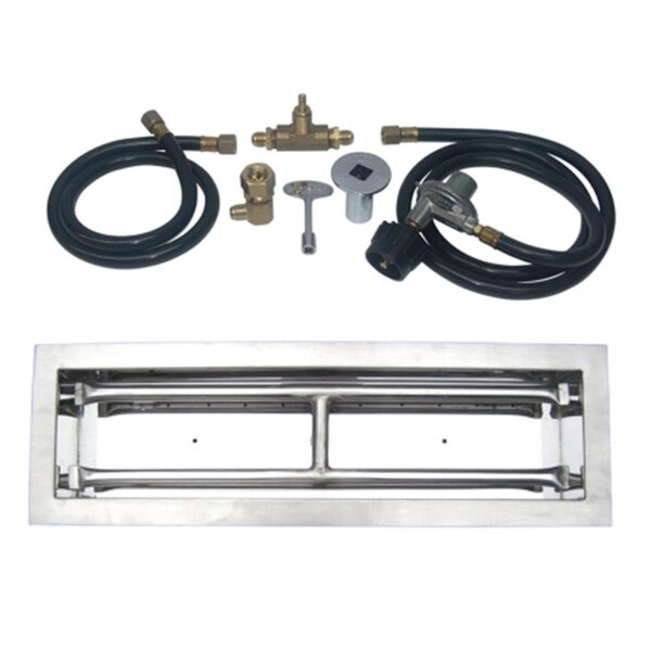 Tretco 36 in. Stainless Steel Drop-In Rectangular Burner Kit, Liquid Propane - OB4SS-BK1-36-LP