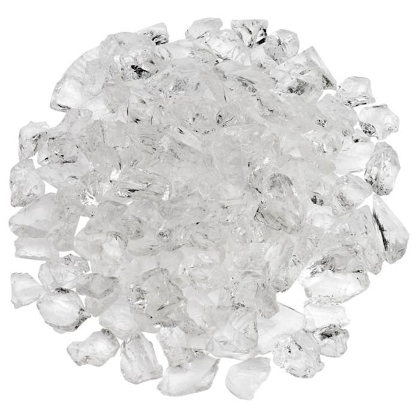 American Fire Glass Ice Recycled Fire Pit Glass, Medium, 10 Lb Bag - CG-ICE-M-10