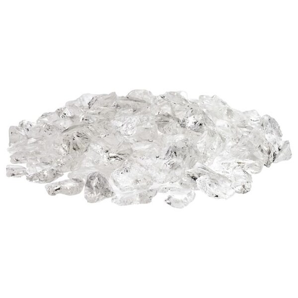 American Fire Glass Ice Recycled Fire Pit Glass, Medium, 10 Lb Bag - CG-ICE-M-10