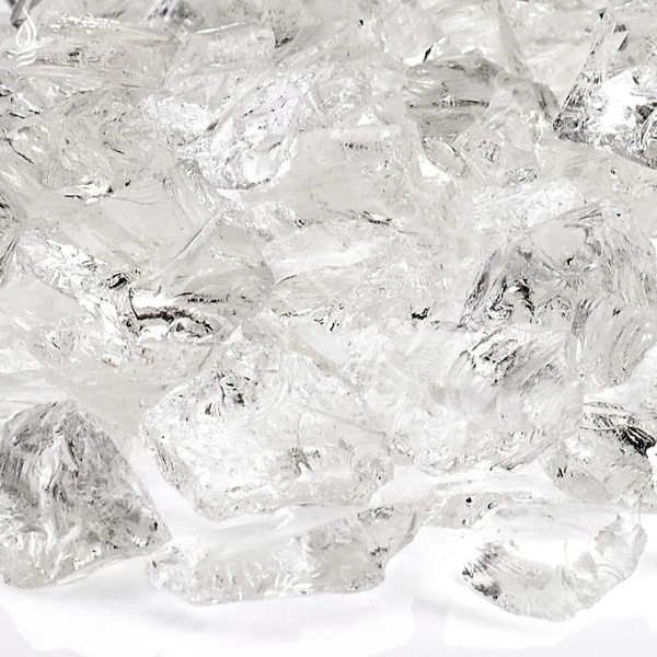 American Fire Glass Ice Recycled Fire Pit Glass, Medium, 10 Lb Bag - CG-ICE-M-10