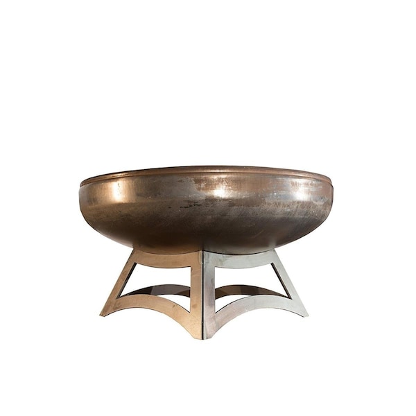 Ohio Flame OF48LTY-HB 48 dia. Liberty Natural Steel Hollow Base Fire Pit - OF48LTY_HB
