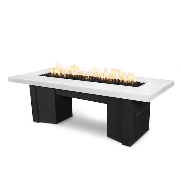 The Outdoor Plus 60 Alameda Fire Table Smooth Concrete, Match Lit w/Flame Sense Sys, Nat. Gas - OPT-ALMGFRC60FSML-LIM-BLK-NG