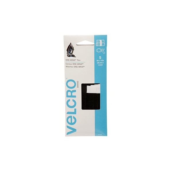Tira y pestaña de Velcro marca 12x8 BLK - 91426