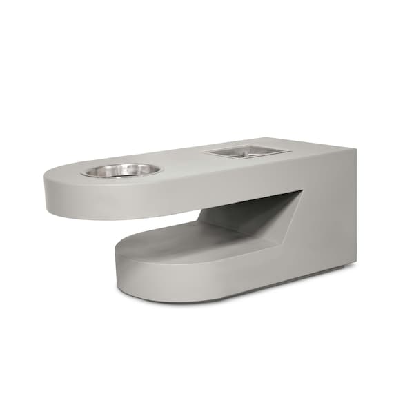 The Outdoor Plus 60 Rectangular Dana Fire Table, Powder Coated Metal, Pewter, Match Lit with Flame Sense, Liquid Propane - OPT-DANPC60FSML-PEW-LP