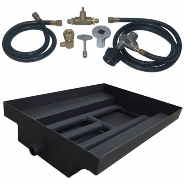 Sleep Ez 15 in. 14GA Powder Coated Burner Island Kit, Liquid Propane - SL2485064