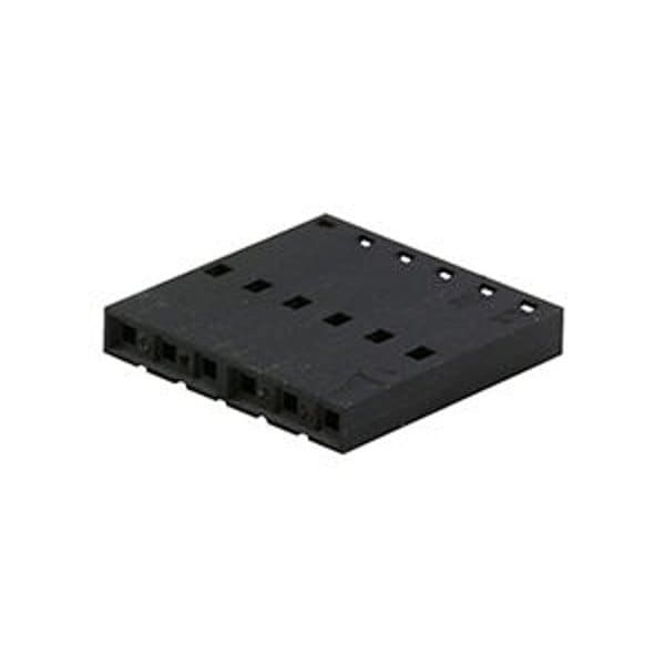 Conector de tarjeta Molex, 24 contactos, 1 fila, hembra, espaciado de 0.1 pulgadas, terminal de crimpado, con seguro, en color negro - 50579024