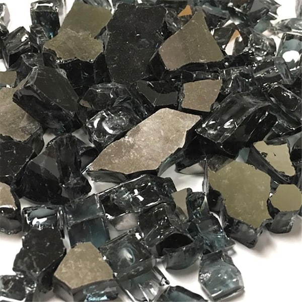 American Specialty Glass Recycled Chunky Glass, Black - Small - 0.25-0.5 in. - 50 lbs - LBLACKZS-50