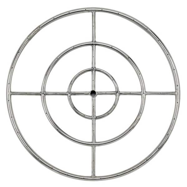 Puesta En Escena 30 in. Triple-Ring Stainless Steel Burner with A 0.75 in. Inlet - 1702410