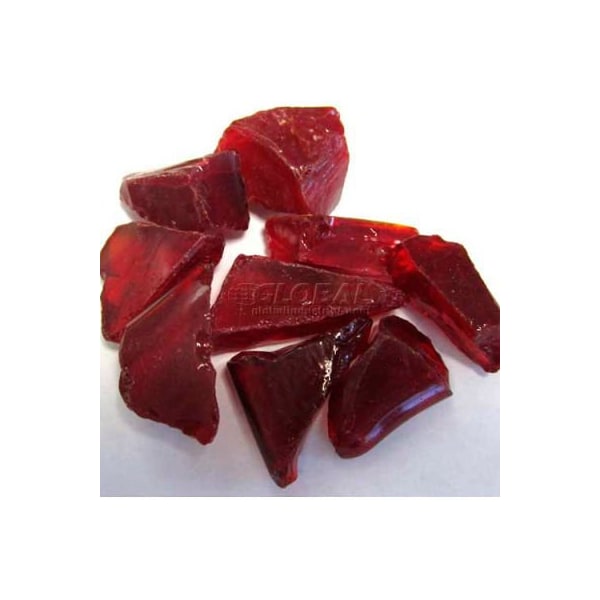 Hiland Hiland Fire Glass RGLASS-RED 1/2" to 1" Dia. Recycled Red 10 Lbs - RGLASS-RED