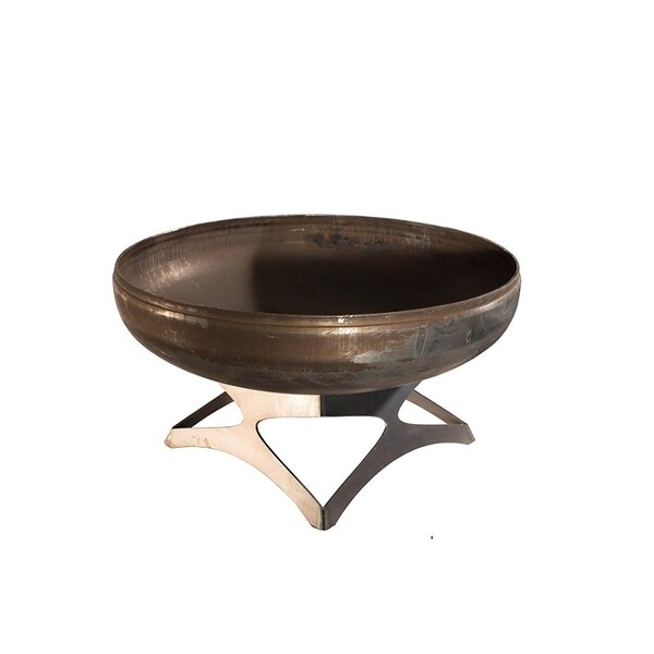 Ohio Flame OF36LTYCB 36 dia Liberty Natural Steel Curved Base Fire Pit - OF36LTY_CB