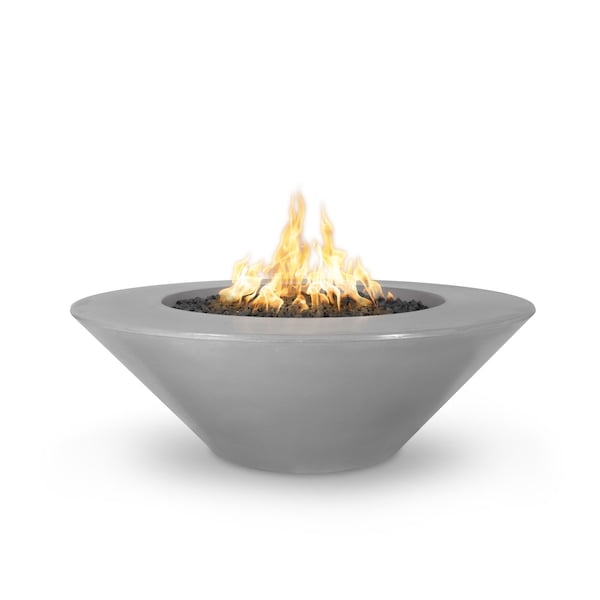 The Outdoor Plus 60 Round Cazo Fire Pit - GFRC Concrete - Natural Gray - Match Lit - Liquid Propane - OPT-CZ60-NGY-LP