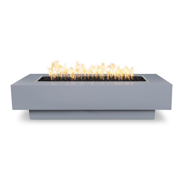 The Outdoor Plus 60 Rectangular Coronado Fire Pit, Powder Coated Metal, Gray, Play Electronic Ignition, Liquid Propane - OPT-CORPC60EKIT-GRY-LP
