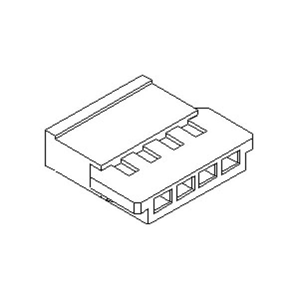 Conector de placa Molex, 4 contactos, 1 fila, hembra, recto, paso de 0.079 pulgadas, terminal de engarce - 510050400