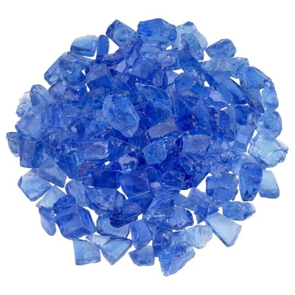 Marquee Protection 10 lbs Light Blue Recycled Fire Pit Glass - Medium - MA2826756