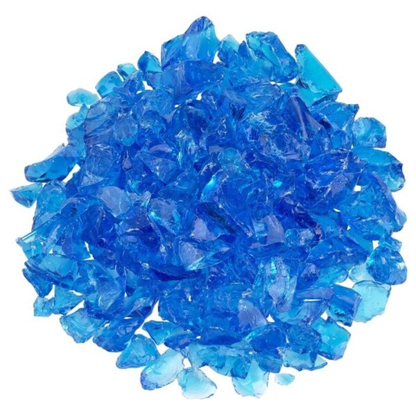 American Fire Glass Turquoise Recycled Fire Pit Glass, Medium - 10 lbs - CG-TURQUOISE-M-10-J