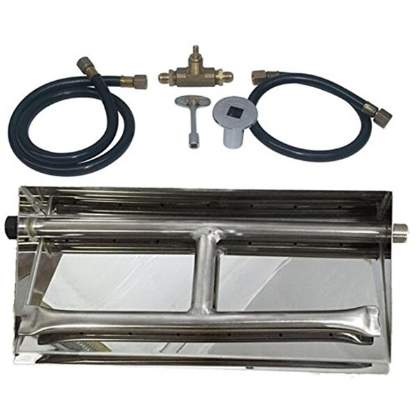 Sleep Ez 32 in. Stainless Steel Dual Burner Pan - Natural Gas - SL3738135