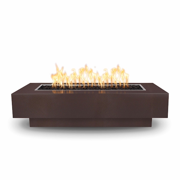 The Outdoor Plus 72 Rectangular Coronado Fire Pit - Powder Coated Metal - Copper Vein - Match Lit - Liquid Propane - OPT-CORPC72-CPV-LP