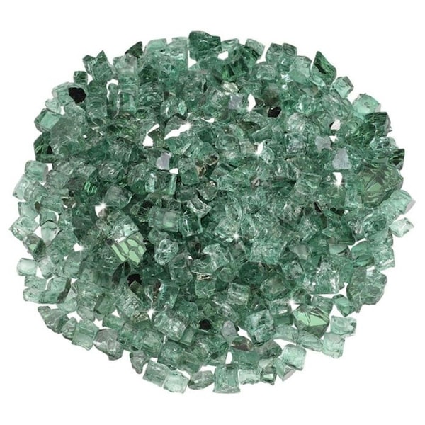 American Fire Glass 0.5 in. Evergreen Reflective Fire Glass - 10 lbs - AFF-EVGRRF12-10-J