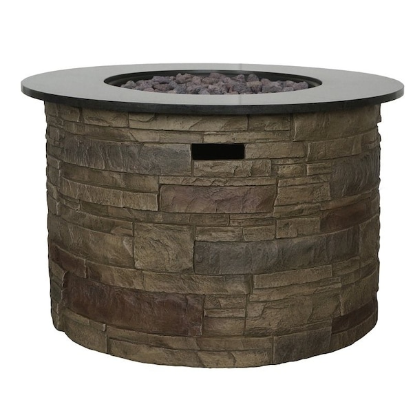 Seasonal Trends Morgan Hill Fire Table, 36 in W, Round Table - 52074