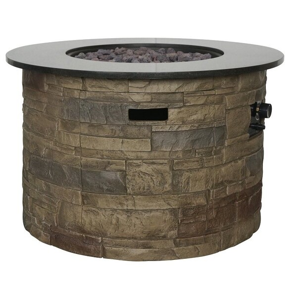 Seasonal Trends Morgan Hill Fire Table, 36 in W, Round Table - 52074