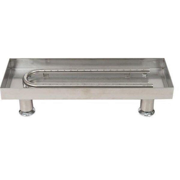 Dagan Burner Pan with U-Straight Burner, Stainless Steel - UBPS-24