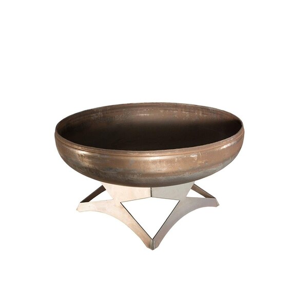 Marquee Protection OF48LTY-AB 48 dia. Liberty Natural Steel Angular Base Fire Pit - MA413875