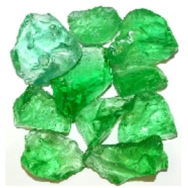 Calle Recycled Chunky Glass Crystal Green - Medium - 0.5-1 in. - 3 lbs - CA2757472