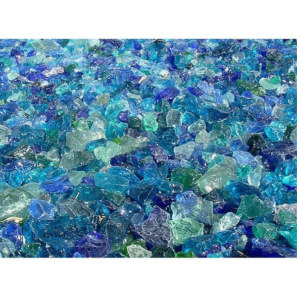 Calle Recycled Chunky Glass River Mix - Medium - 0.5-1 in. - 3 lbs - CA2757477