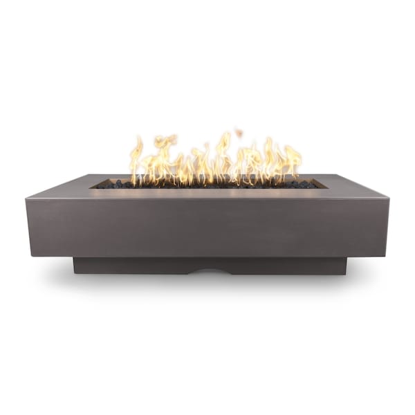 The Outdoor Plus 48 Rectangular Del Mar Fire Pit, GFRC Concrete, Chestnut, Plug, Play Electronic Ignition, Liquid Propane - OPT-CORGFRC48EKIT-CST-LP