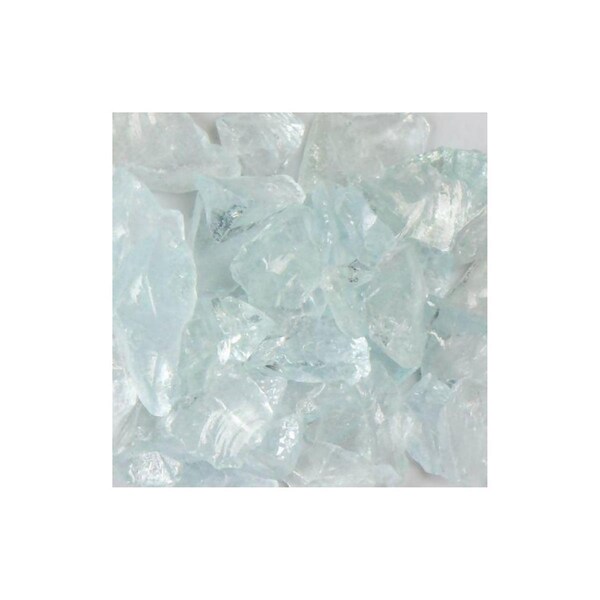American Specialty Glass Recycled Chunky Glass, Crystal Teal - Small - 0.25-0.5 in. - 3 lbs - LCRTEALS-3