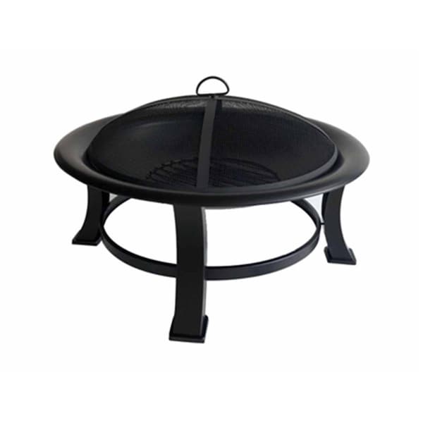 Bbq Innovations 30 in. Four Seasons Courtyard Wood Burning Fire Pit, Black - BB2501904