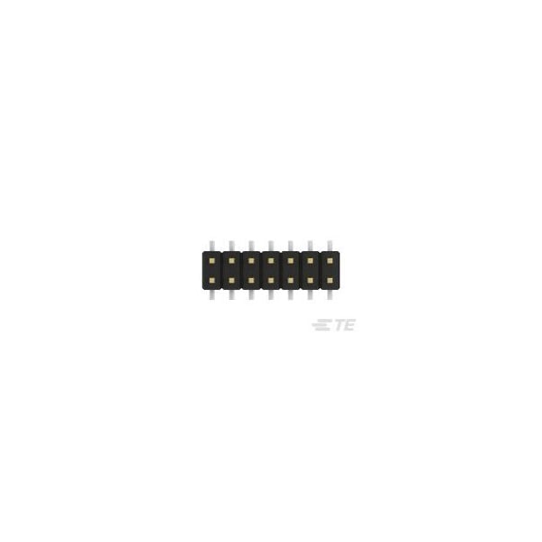Conector de placa TE Connectivity, 14 contactos, 2 hileras, macho, ángulo recto, terminal de soldadura, aislante negro - 966709-7