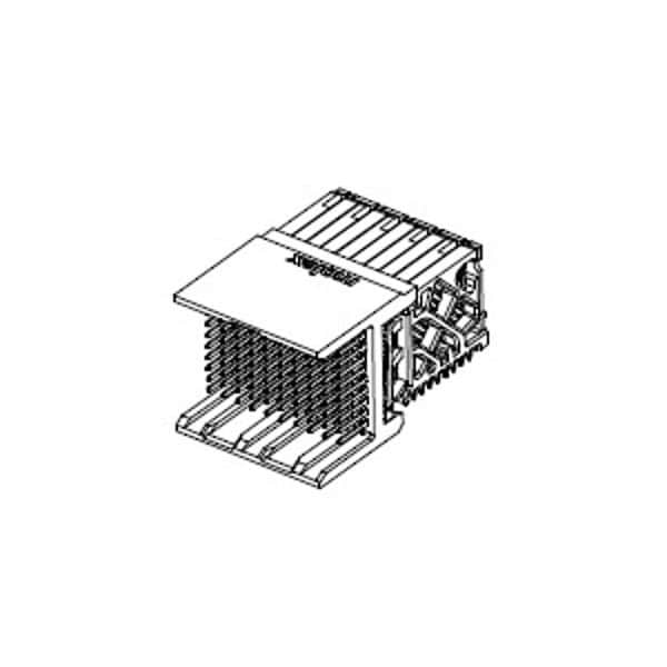 Conector de placa Molex, 90 contactos, 9 filas, macho, ángulo recto, terminal de ajuste por presión - 764101117