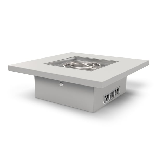 The Outdoor Plus 36 Square Bella Fire Table, Hardieboard & Steel Frame, Low Voltage Electronic Ignition, Natural Gas - OPT-ST36PBE12V-NG