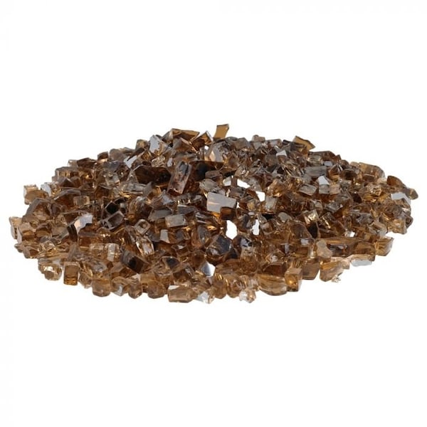 American Fire Glass 1/4 in Copper Reflective Fire Glass, 10 Lb Bag - AFF-COPRF-10