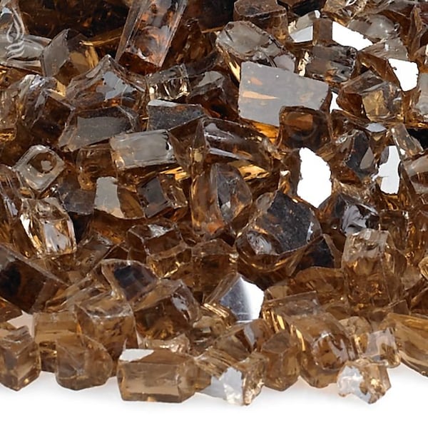 American Fire Glass 1/4 in Copper Reflective Fire Glass, 10 Lb Bag - AFF-COPRF-10