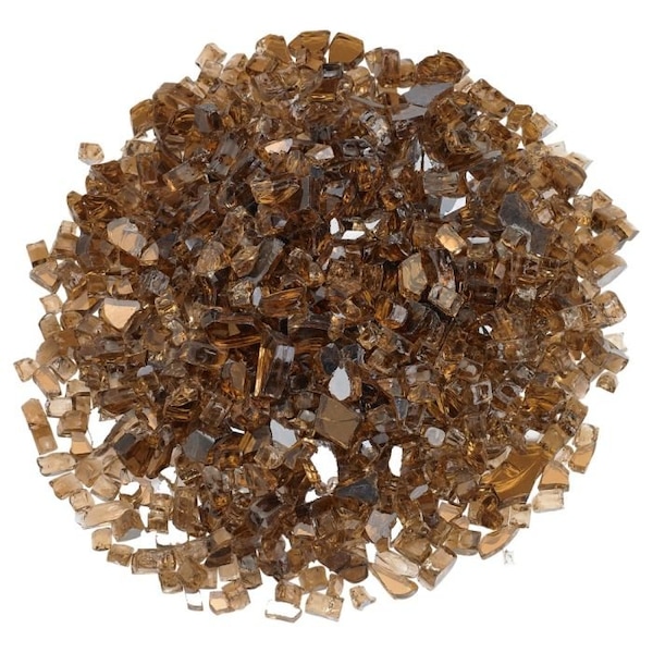 American Fire Glass 1/4 in Copper Reflective Fire Glass, 10 Lb Bag - AFF-COPRF-10