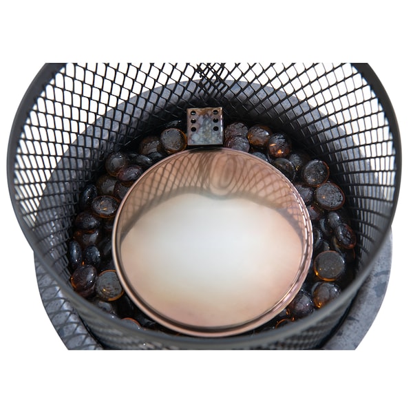Sunjoy 11.81 in Tabletop Propane Fire Pit, Smokeless with Stainless Burner, Outdoor Use - A302022020