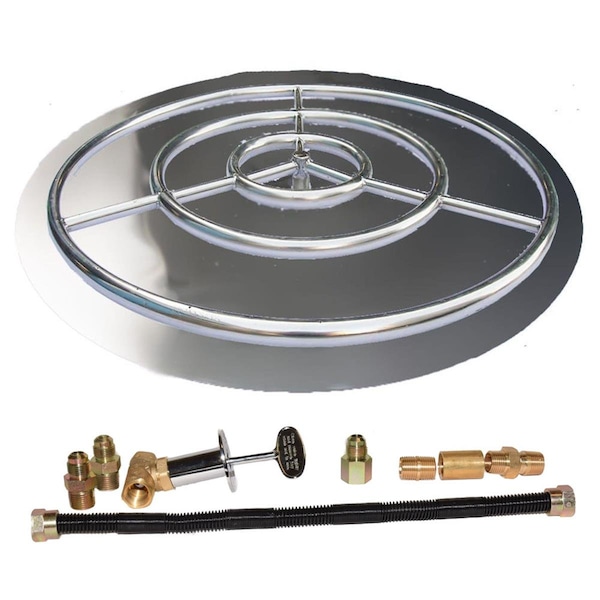 Sleep Ez 36 in. Stainless Steel Pan Ring Pro-Kit Liquid Propane - SL1621599
