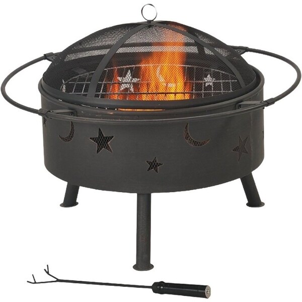 Seasonal Trends Seasonal Trends FT-112 Round Outdoor Firepit, Steel - FT-112