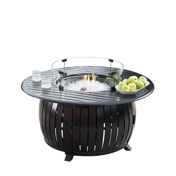 Oakland Living Oakland Living  44 in. Aluminum Outdoor Round Propane Fire Table, Antique Copper - ITALY-FPT-AC