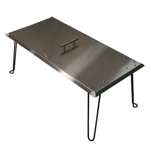 Nunc Patio Supplies Rectangle Fire Pit Heat Deflector in Stainless Steel - NU3336746