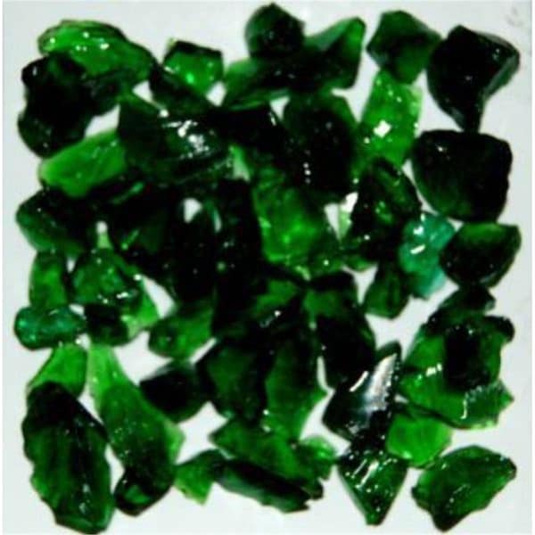 Calle Recycled Chunky Glass Dark Green - Size 1 - 0.13-0.25 in. - 10 lbs - CA2757018