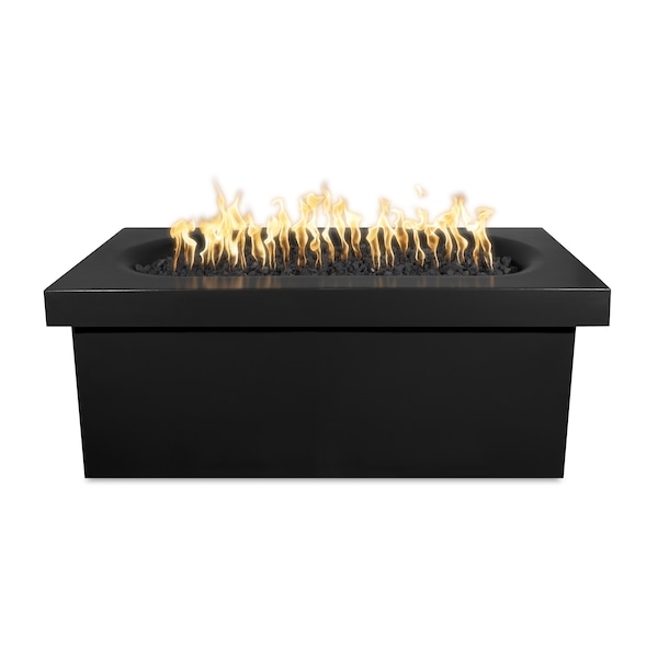 The Outdoor Plus 60 Rectangular Ramona Fire Table - GFRC Concrete - Black - Match Lit - Natural Gas - OPT-RMNRT60-BLK-NG