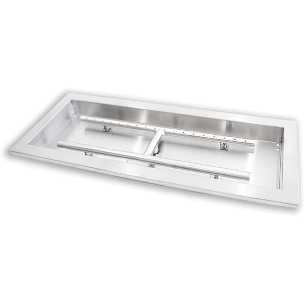 Bluegrass Living 24in Stainless Steel Rectangular Drop-In Fire Pit Burner - BFP24RK