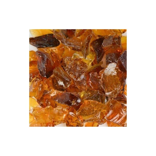 Calle Recycled Chunky Glass Crystal Amber - Small - 0.25-0.5 in. - 10 lbs - CA2756687