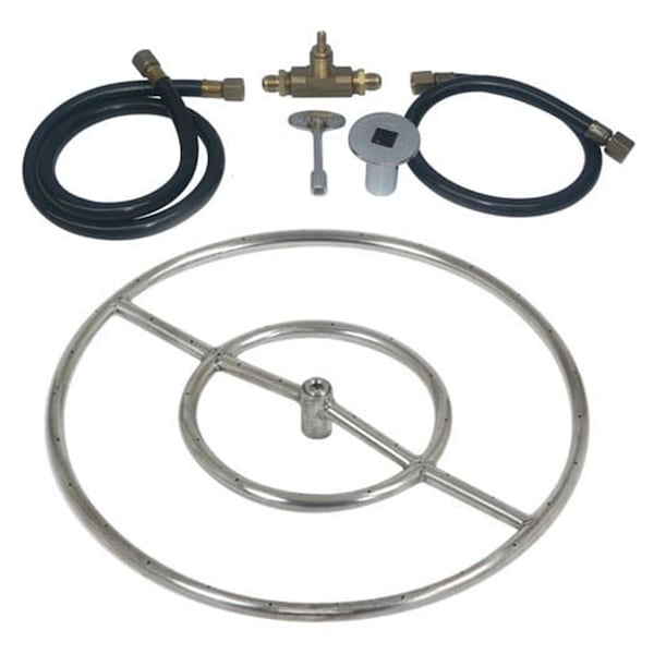 Tretco 18 in. Stainless Steel Ring Kit, Natural Gas - OBRSS-BK1-18-NG