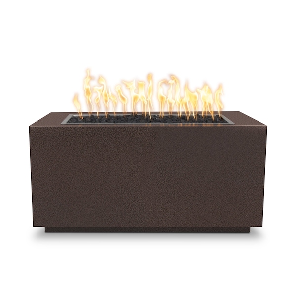 The Outdoor Plus 60 Rectangular Pismo Fire Pit, Powder Coated Metal, Copper Vein, Play Electronic Ignition, Liq. Propane - OPT-R6024PCREKIT-CPV-LP