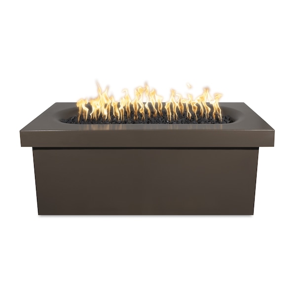 The Outdoor Plus 60 Rectangular Ramona Fire Table, GFRC Concrete, Chocolate, Natural Gas - OPT-RMNRT60E12V-CHC-NG